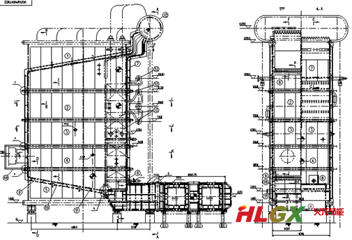 45噸燃氣鍋爐圖紙
